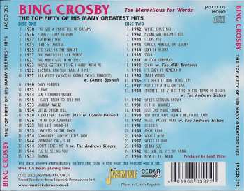 2CD Bing Crosby: Too Marvellous For Words 107432