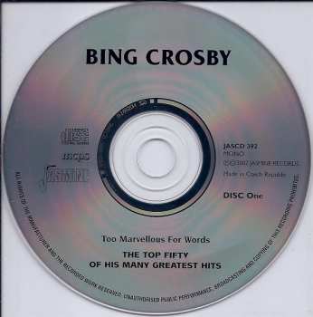 2CD Bing Crosby: Too Marvellous For Words 107432