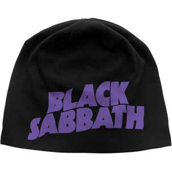 Merch Black Sabbath: Black Sabbath Unisex Beanie Hat: Purple Logo Jd Print