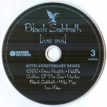 4CD Black Sabbath: Live Evil DLX 518078