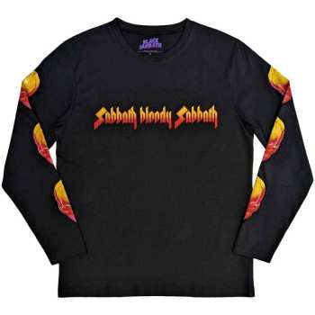 Merch Black Sabbath: Black Sabbath Unisex Long Sleeve T-shirt: Bloody Sabbath (back & Sleeve Print) (large) L