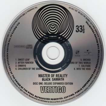 2CD Black Sabbath: Master Of Reality DLX | DIGI 22978