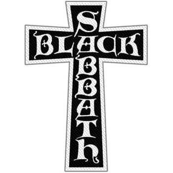 Merch Black Sabbath: Standard Woven Patch Cross Logo Black Sabbath Cut Out