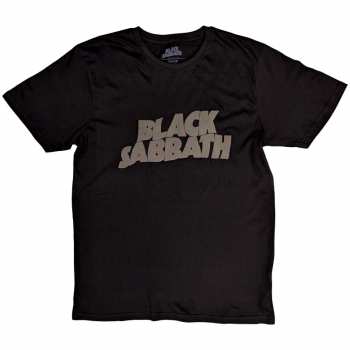 Merch Black Sabbath: Black Sabbath Unisex T-shirt: Wavy Logo (hi-build) (xx-large) XXL
