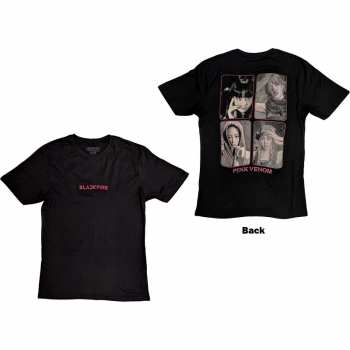 Merch BLACKPINK: Blackpink Unisex T-shirt: Pink Venom Group Photo (back Print) (medium) M