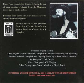 CD Blaze Foley: Live At The Austin Outhouse