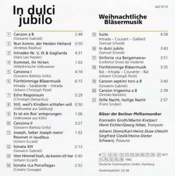 CD Blechbläser-Ensemble Der Berliner Philharmoniker: In Dulci Jubilo · Weihnachtliche Bläsermusik 229745