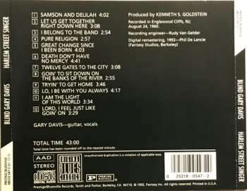 CD Blind Gary Davis: Harlem Street Singer