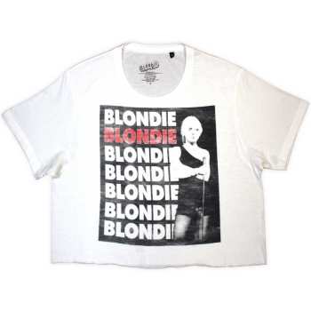 Merch Blondie: Blondie Ladies Crop Top: Stacked Logo  (large) L