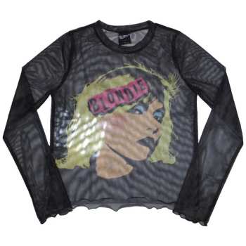 Merch Blondie: Blondie Ladies Long Sleeve T-shirt: Punk Poster (mesh) (small) S
