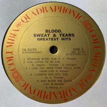 LP Blood, Sweat And Tears: Blood, Sweat & Tears Greatest Hits 189583
