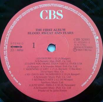 LP Blood, Sweat And Tears: The First Album 505892