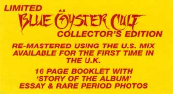 CD Blue Öyster Cult: Club Ninja LTD 7331