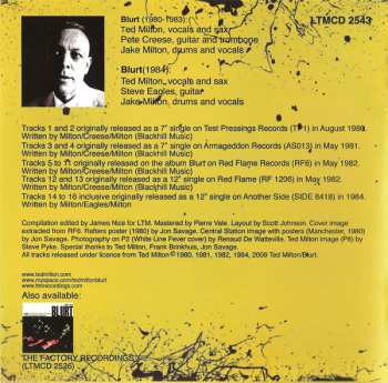 CD Blurt: Blurt + Singles 105607