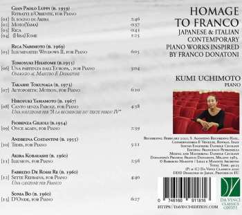 CD Sonia Bo: Homage To Franco (Japanese And Italian Contemporary Piano Works Inspired By Franco Donatoni) 449500