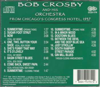 CD Bob Crosby And His Orchestra: From Chicago's Congress Hotel 1937 540735