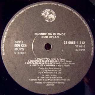 2LP Bob Dylan: Blonde On Blonde