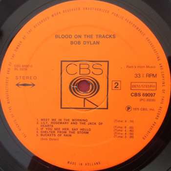 LP Bob Dylan: Blood On The Tracks 539956