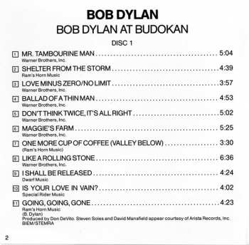 2CD Bob Dylan: Bob Dylan At Budokan