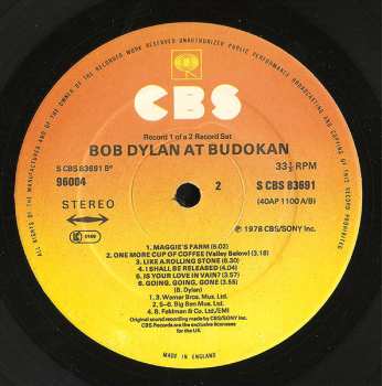 2LP Bob Dylan: Bob Dylan At Budokan