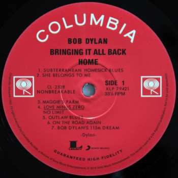 LP Bob Dylan: Bringing It All Back Home LTD 386269