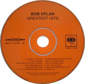 CD Bob Dylan: Greatest Hits 297979