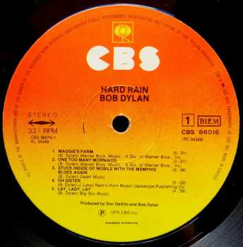 LP Bob Dylan: Hard Rain 539113