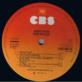 LP Bob Dylan: Hard Rain 425589