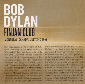 CD Bob Dylan: Finjan Club, Montreal Canada, July 2, 1962 430805