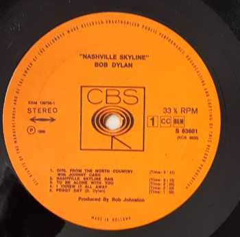 LP Bob Dylan: Nashville Skyline LTD 421176