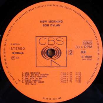 LP Bob Dylan: New Morning LTD 417486