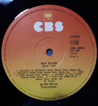 LP Bob Dylan: Real Live 125632