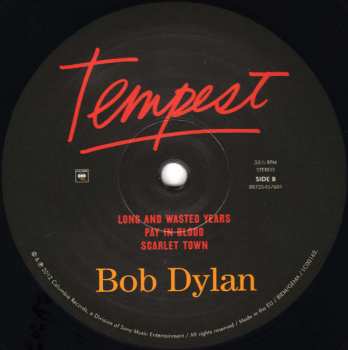 2LP/CD Bob Dylan: Tempest 35839