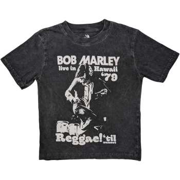 Merch Bob Marley & The Wailers: Bob Marley Kids T-shirt: Hawaii Snow Wash (wash Collection) (11-12 Years) 11-12 let