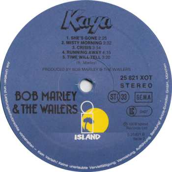 LP Bob Marley & The Wailers: Kaya 511800