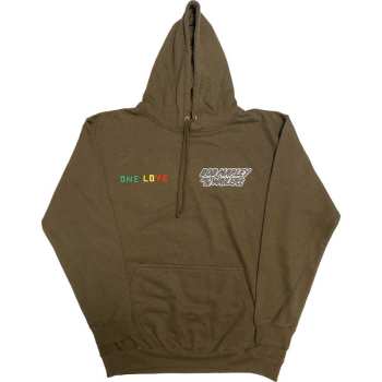 Merch Bob Marley & The Wailers: Bob Marley Unisex Pullover Hoodie: One Love Wailers Mic Photo (back Print & Embroidery) (small) S