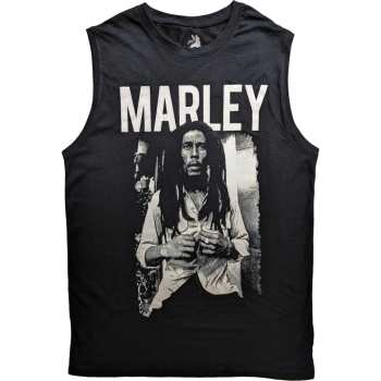 Merch Bob Marley & The Wailers: Bob Marley Unisex Tank T-shirt: Marley B&w (large) L