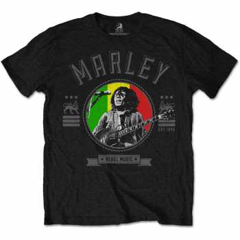 Merch Bob Marley & The Wailers: Tričko Rebel Music Seal  S