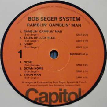 LP Bob Seger System: Ramblin' Gamblin' Man 363478