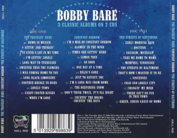 2CD Bobby Bare: The Travelin' Bare / Constant Sorrow / The Streets Of Baltimore 181804