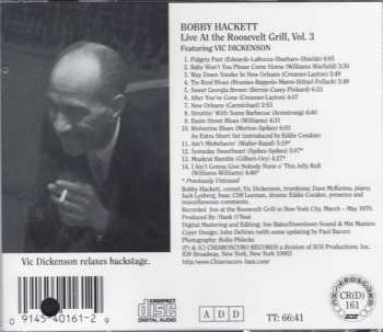 CD Bobby Hackett: Live At The Roosevelt Grill, Vol. 3