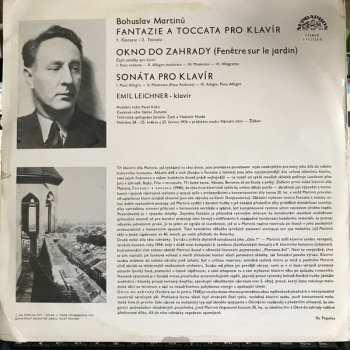 Album Bohuslav Martinů: Fantazie A Toccata Pro Klavír - Okno Do Zahrady - Sonata Pro Klavír