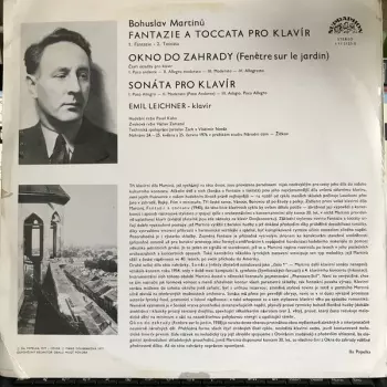 Fantazie A Toccata Pro Klavír - Okno Do Zahrady - Sonata Pro Klavír