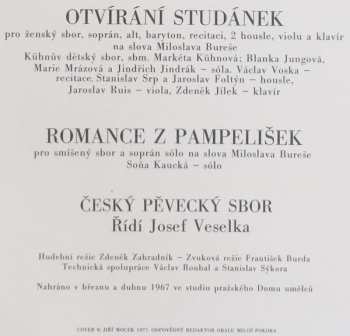 LP Bohuslav Martinů: Romance Z Pampelišek / Otvírání Studánek 535876