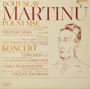Album Bohuslav Martinů: Polní Mše = Military Mass / Koncert = Concerto (Live)