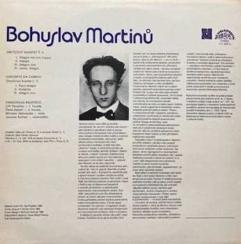 LP Bohuslav Martinů: String Quartets Nos. 5 & 7 " Concerto Da Camera " 515282
