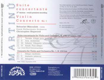 CD Bohuslav Martinů: Suite Concertante / Violin Concerto No. 1 51567