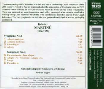CD Bohuslav Martinů: Symphonies Nos. 2 And 4 232013