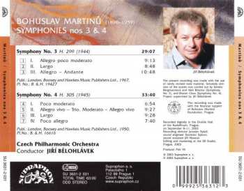 CD Bohuslav Martinů: Symphonies Nos 3 And 4 35367