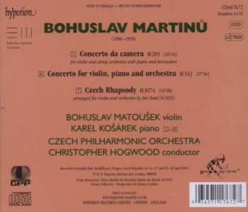 CD Bohuslav Martinů: The Complete Music For Violin And Orchestra – 2 344607